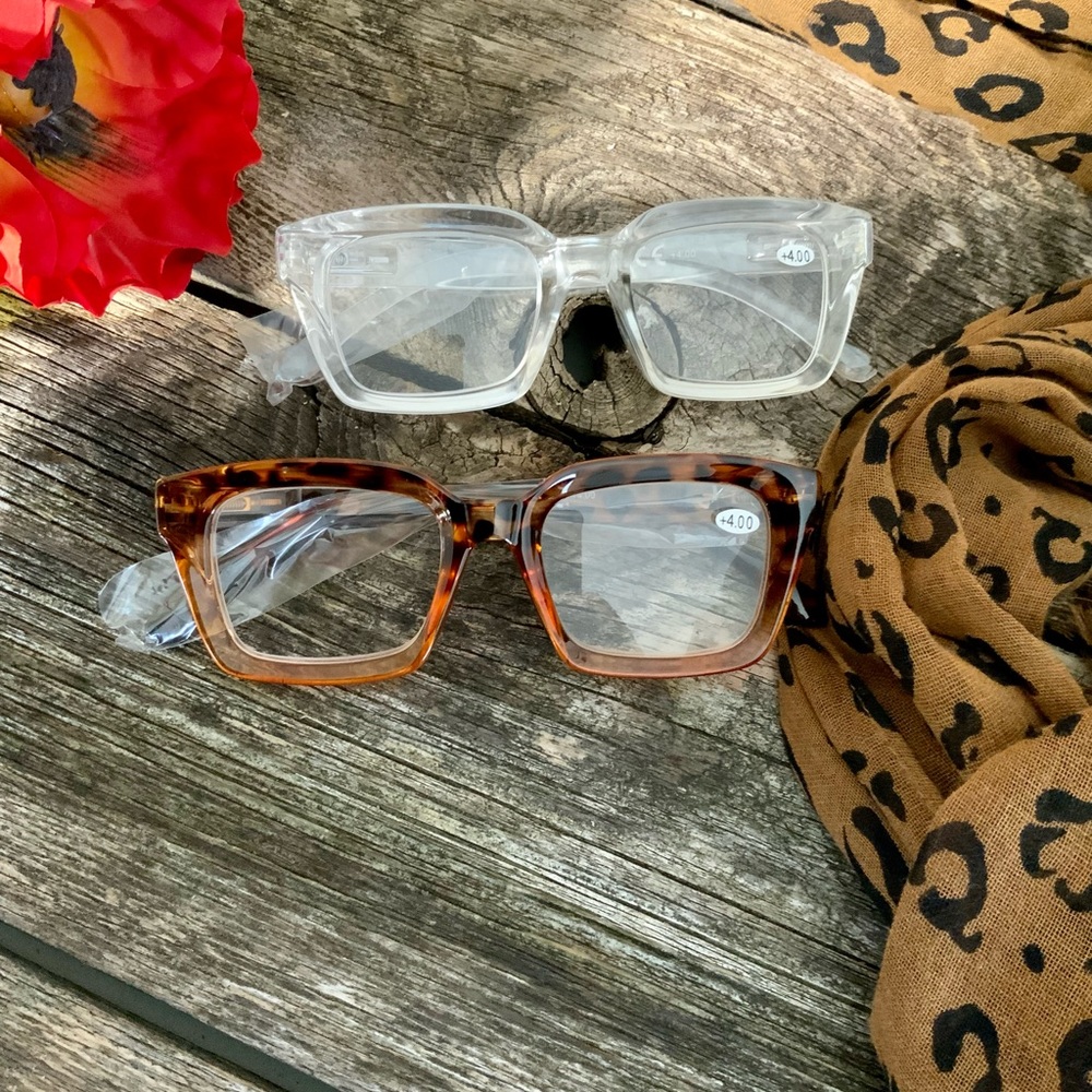 Reading Glasses Bundle of 2 pairs  +4 Rare and difficult to find .Brand New .